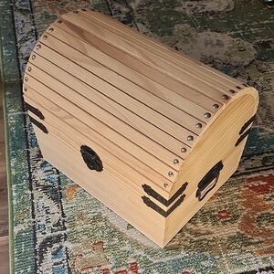 Wooden Wedding Reception Card Holder | Wooden Treasure Chest